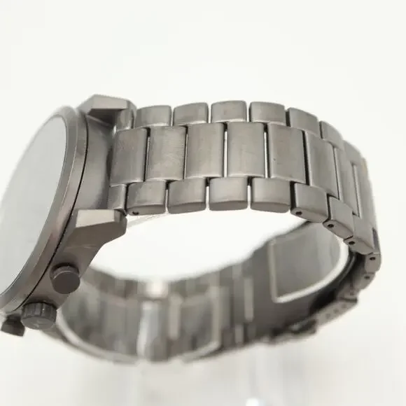 MVMT Element Chrono Mens Gunmetal 44mm Watch Steel Chronograph w New Battery
